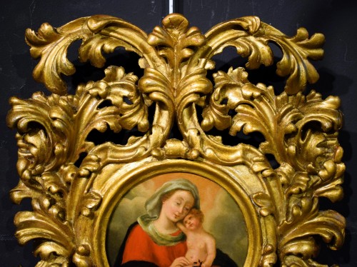 Vierge à l'Enfant - Bologne, XVIIIe siècle - Tableaux et dessins Style Louis XV